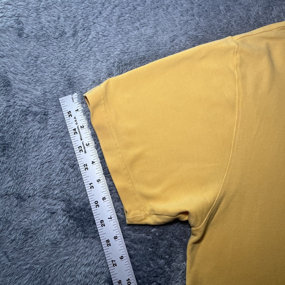 VTG Tommy Hilfiger Jeans Embroidered Denim Polo Yellow Shirt SZ L Short Sleeve - Picture 6 of 16
